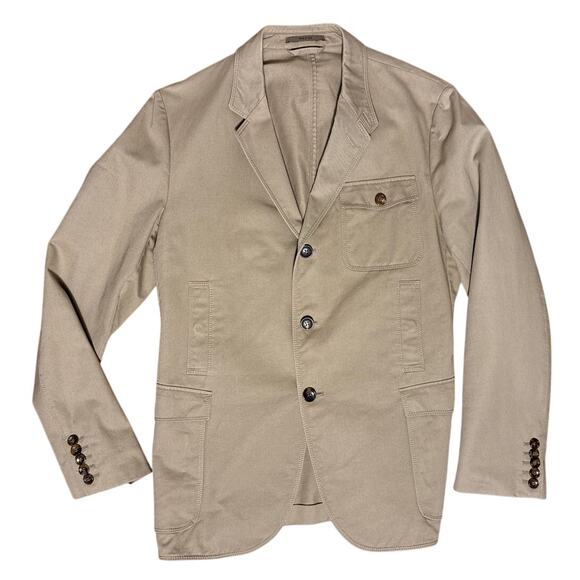 Gucci Tan Twill Sport Coat Blazer Size IT 54R - Picture 1 of 7